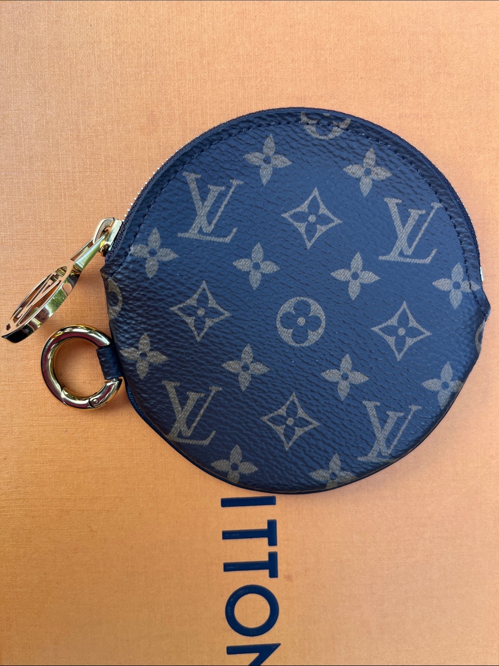 Louis Vuitton LV round coin purse from Trio Pouch set